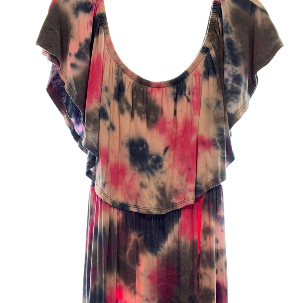 Sweet Lovely by Jen Tie Dye Maxi Dress w/ pockets